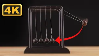 Newton's Cradle! Stress Relief Video. Satisfying Relaxing Video With Chilling Music to Fall Asleep
