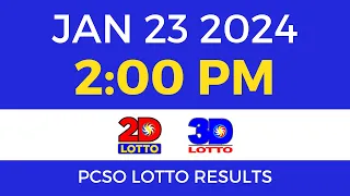 Lotto Result January 23 2024 2pm Swertres Ez2 PCSO