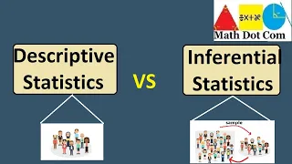 Difference between Descriptive Statistics and Inferential Statistics|Types of Statistic|Math Dot Com
