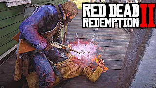 Red Dead Redemption 2 - Slow Motion Brutal Kills Compilation & - Funny Ragdolls Physics #59