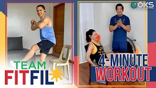 4-Minute Full Body Chair Workout with Carlo Aquino | Team FitFil Episode 17