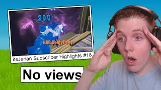 Reacting To Fortnite Highlights With 0 VIEWS! (SO UNDERRATED)