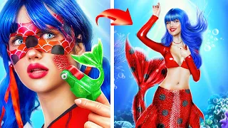 Transformation Extrême de Ladybug en Sirène! Miraculous Ladybug dans la Vraie Vie!