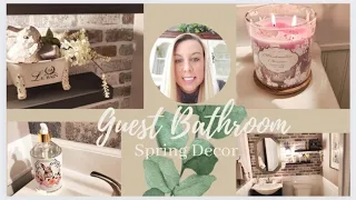 Guest Bathroom Spring Decor // French Country Cottage