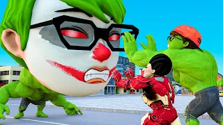 Scary Teacher 3D Superheroes Rubber Man NickHulk Joker vs Zombie Troll MissT Animation