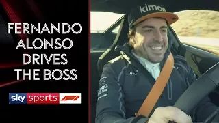 Fernando Alonso takes McLaren boss Zak Brown for a spin 🏎️💨