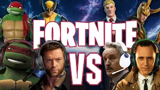 Fortnite Battle For The Multiverse | Raphael & Wolverine vs Loki & Mobius