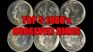 TOP 5 1980'S ROOSEVELT DIMES YOU SHOULD LOOK FOR IN CHANGE - High Grade Coins Sell for Over $5,000!