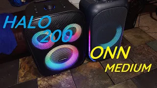 Tronsmart Halo 200 vs ONN Medium Party Speaker - Bluetooth Speaker Basement Brawl 🏘 Battery Powered