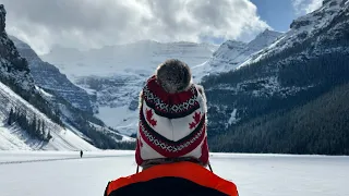 Beautiful RELAXING Music For Stress Relief - FROZEN Lake Louise - Ambient Calm Music Canada 4K