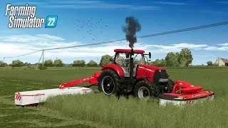 Realistic Grass Mowing with CASE PUMA 160 | PURE SOUND | Farming Simulator 22