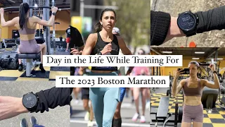 DAY IN THE LIFE WHILE BOSTON MARATHON TRAINING: Boston Marathon 2023, Speed Workout, Lifting, Diet