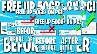 How to FREE Up Disk space More than 50GB+!on windows 10 & windows 11 pro ✅2024