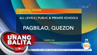 Walang pasok as of 7:29 AM (November 16, 2023) | UB