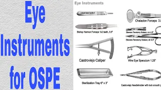 Instruments used in ophthalmology During Surgery(Phaco)...Ospe part. 1