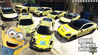 GTA 5 - Stealing MINION CARS with Franklin! | (GTA V Real Life Cars #72)