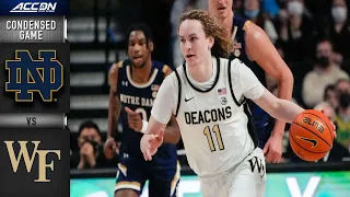 Notre Dame vs. Wake Forest Condensed Game | 2021-22 ACC Men’s Basketball