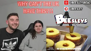 The Best Foods In Every State | BRITISH COUPLE REACTS