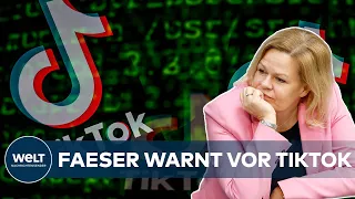 POLITISCHE BOTSCHAFTEN AUF TIKTOK: Nancy Faeser warnt vor chinesischer Propaganda auf Videoplattform