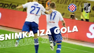 75' GOL! (Melnjak) | Hajduk - Vitoria SC 2-1 (kamera iza gola)