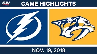 NHL Highlights | Lightning vs. Predators – Nov. 19, 2018