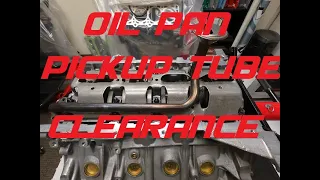 Setting oil pickup tube clearance on a 4.6 Teksid Mustang engine with a 3V windage tray