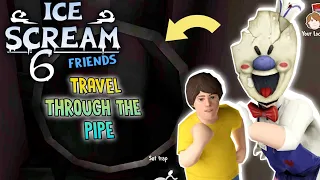 J's Travel Through The Pipe In Ice Scream 6 - Ice Scream 6 ( Fanmade )