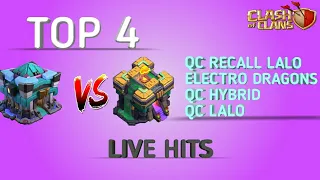 TOP 4 TH13 vs TH14 War Attack Strategies | Best Th13 vs Th14 Attacks| Live CWL HITS- Clash of Clans