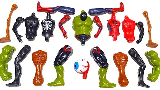 AVENGERS TOYS ASSEMBLE HULK SMASH,MILES MORALES, SIREN HEAD, SPIDER-MAN SUPERHERO