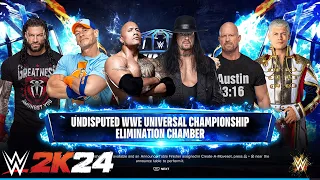 WWE 2K24 - 6 Man Elimination Chamber Match | John Cena, Roman Reigns, Cody Rhodes PS5 [4K]