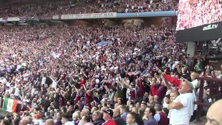 Aston Villa fans sing Allez Allez Allez vs everton