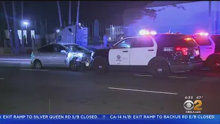 Prius Slams Into Police Car During South LA Chase