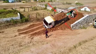 This project is amazing the experts were pouring the foundation of a place when the car overturned.