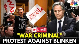 LIVE: Pro-Palestinian Protesters Call Blinken a "War Criminal" During House Committee Hearing | N18G