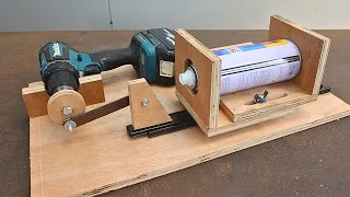 A great idea with a hand drill / Woodworking tips for drill powered tool