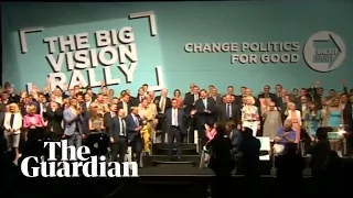 Nigel Farage unveils Brexit party candidates at raucus Birmingham rally