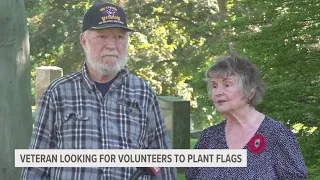 Vietnam Veteran looking for volunteers to plant flags at Grand Rapids cemetery