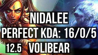 NIDALEE vs VOLIBEAR (JNG) | 16/0/5, Legendary, 67% winrate | EUW Grandmaster | 12.5