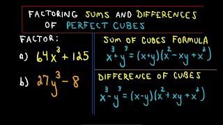 Factoring Sums and Differences of Cubes