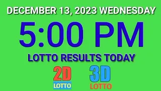 5pm PCSO Lotto Results Today December 13 2023 Wednesday