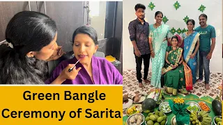 Makeup for Sarita for Green Bangle Ceremony//Sarita @GoanCouple  ko kiya taiyyar 5th month ritual