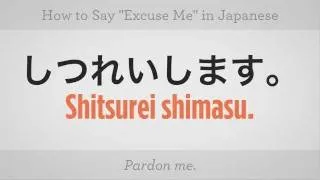 How to Say "Excuse Me" | Japanese Lessons