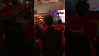 Welsh National Anthem in Cardiff Ahead of World Cup Match