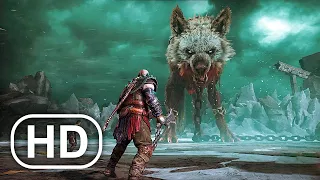 God Of War Ragnarok Kratos Vs Fenrir Boss Fight 4K 60FPS