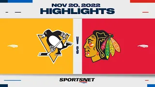 NHL Highlights | Penguins vs. Blackhawks - November 20, 2022