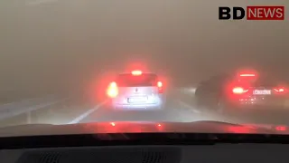 dashcam laramie wy tornado scary storm came out of nowhere on a highway in serbia