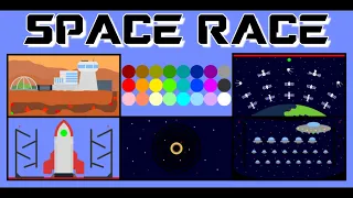 24 Marble Race EP. 8: Space Race (by Algodoo)