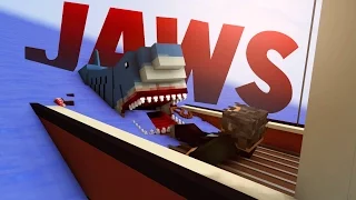 Quint get's eaten scene from JAWS in Minecraft First Person