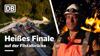 Finale auf der Filstalbrücke - Deutsche Bahn schweißt die letzten Gleise