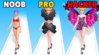 NOOB vs PRO vs HACKER in Catwalk Battle 3D